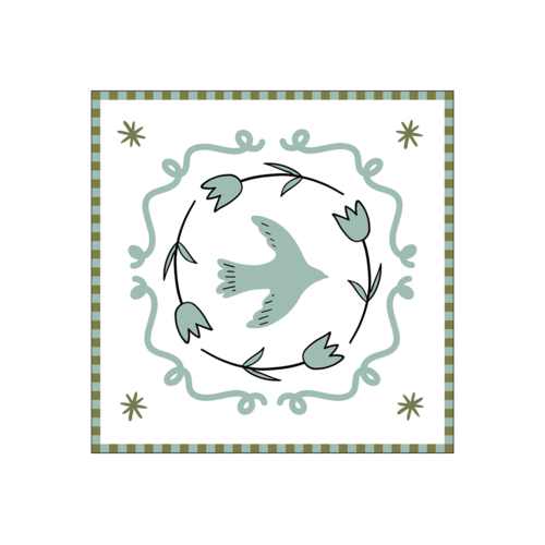 Opjet Serviette en papier Colombe Bleue