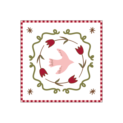 Opjet Serviette en papier Colombe Rose