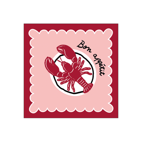 Opjet Serviette en papier Homard Rouge