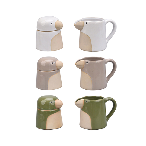Opjet Set de Pot à Lait et Sucrier Perroquet Assorties