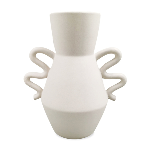 Opjet Vase céramique Wave Blanc lisse