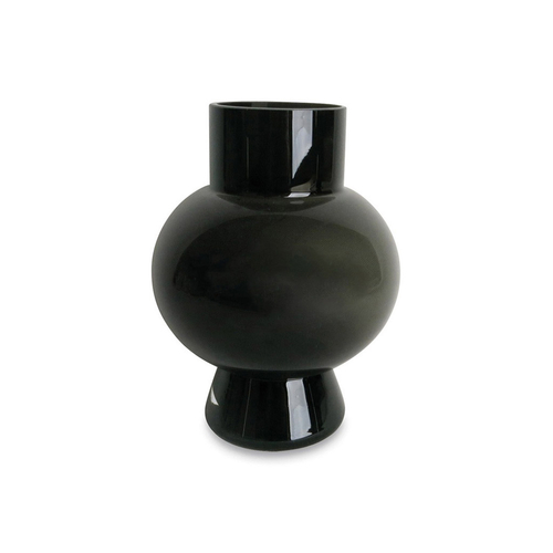 Opjet Vase verre Rond Noir Small
