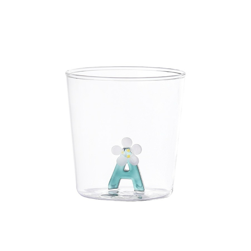Opjet Verre Nature Alphabet A Fleur