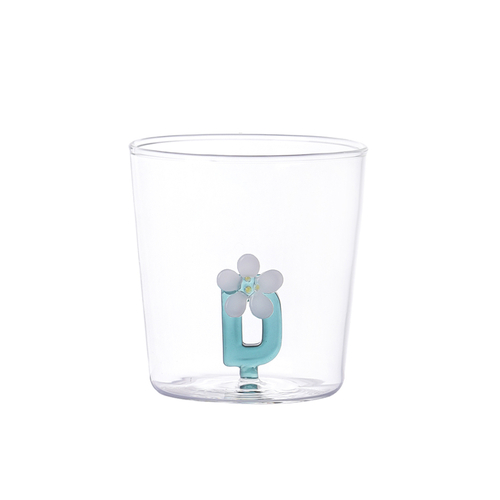 Opjet Verre Nature Alphabet D Fleur