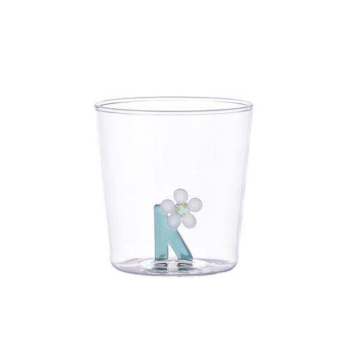 Opjet Verre Nature Alphabet K Fleur