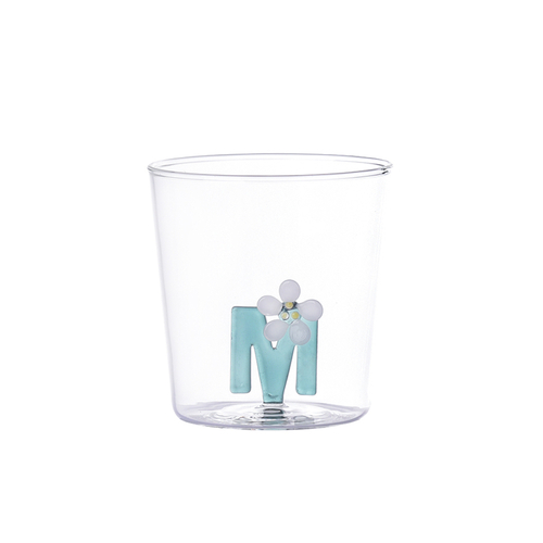 Opjet Verre Nature Alphabet M Fleur