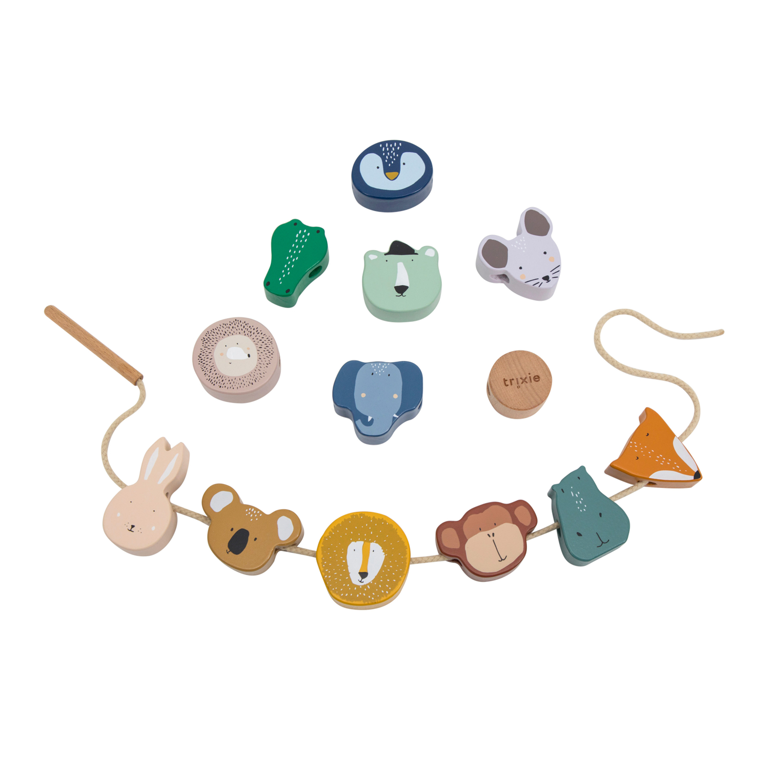 Perles en bois animaux Trixie