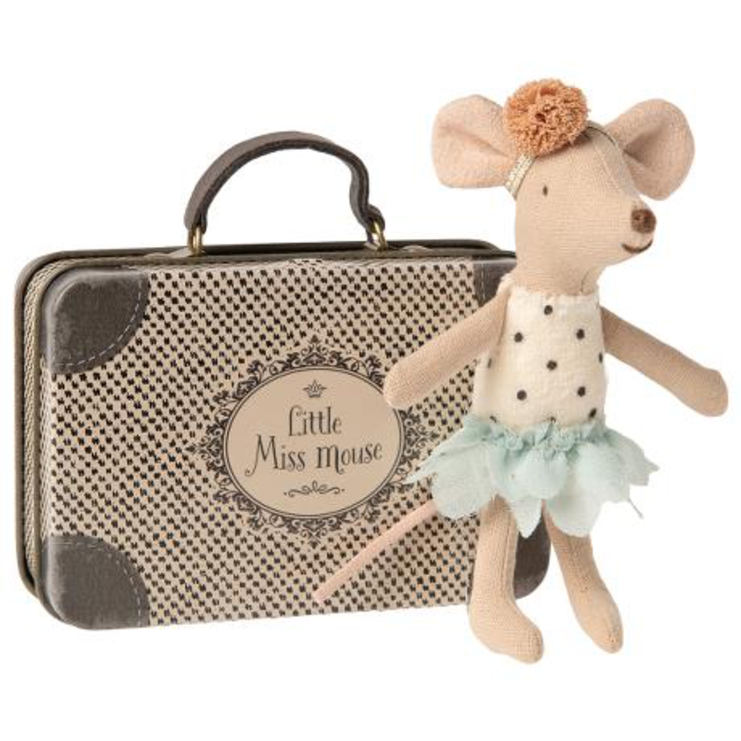 Petite Souris "Little Miss Mouse" dans sa Valise Métal Maileg