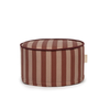 Pouf Tabouret Majestic Marsala Taupe Stripes Nobodinoz