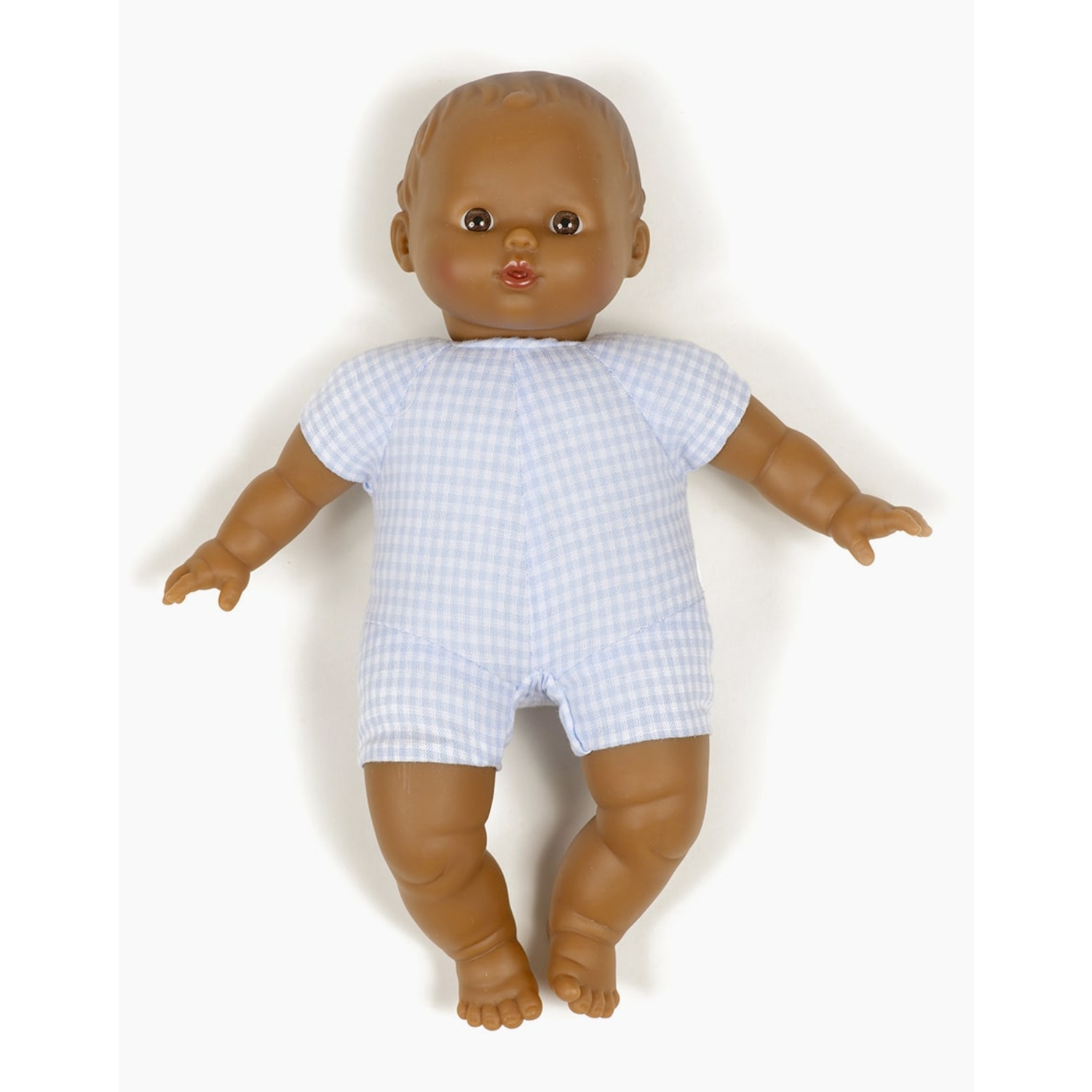 Poupée vintage Lucas - Babies Vichy Bleu Minikane