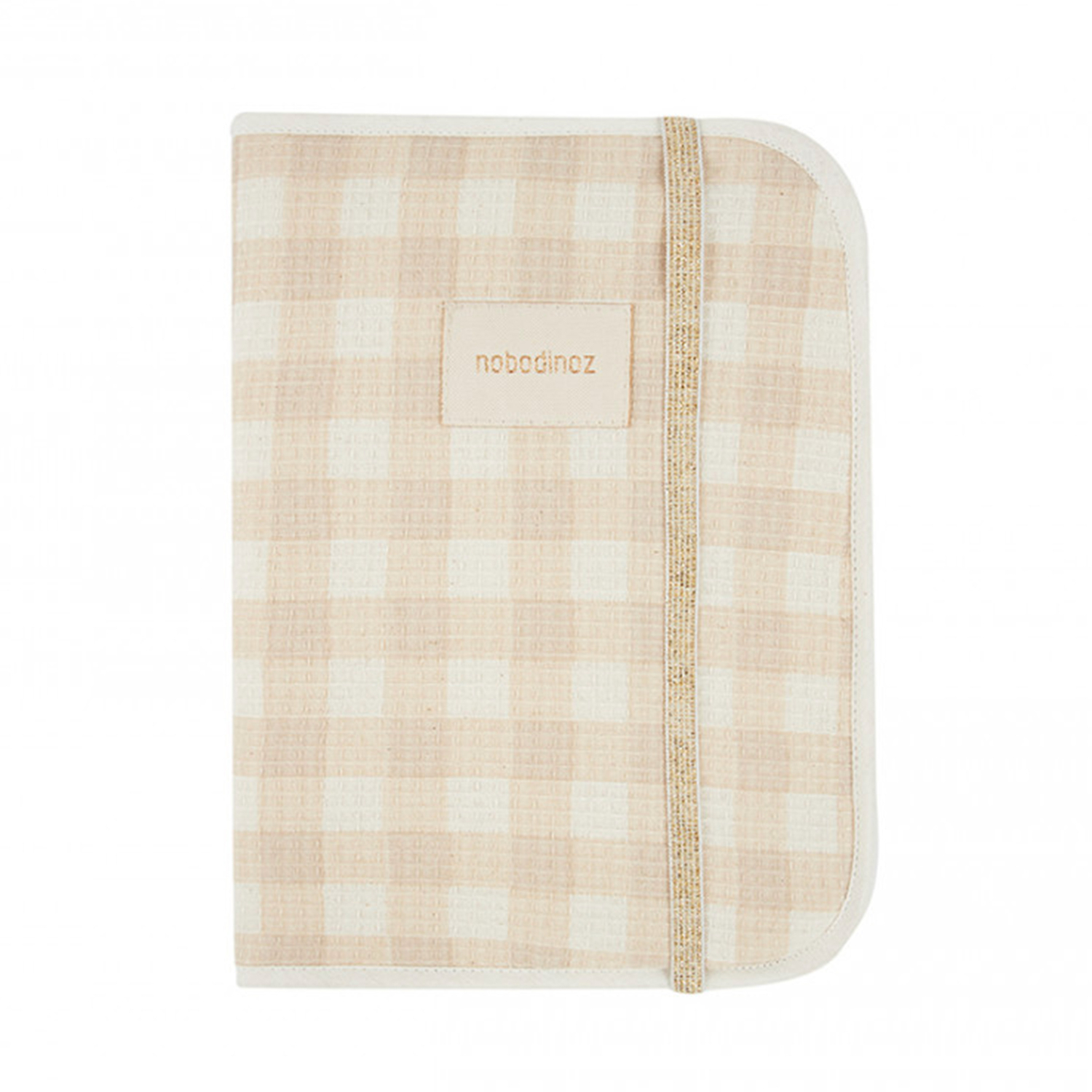 Protège Carnet de Santé Poema en Nid d'Abeille Ivory Checks Nobodinoz
