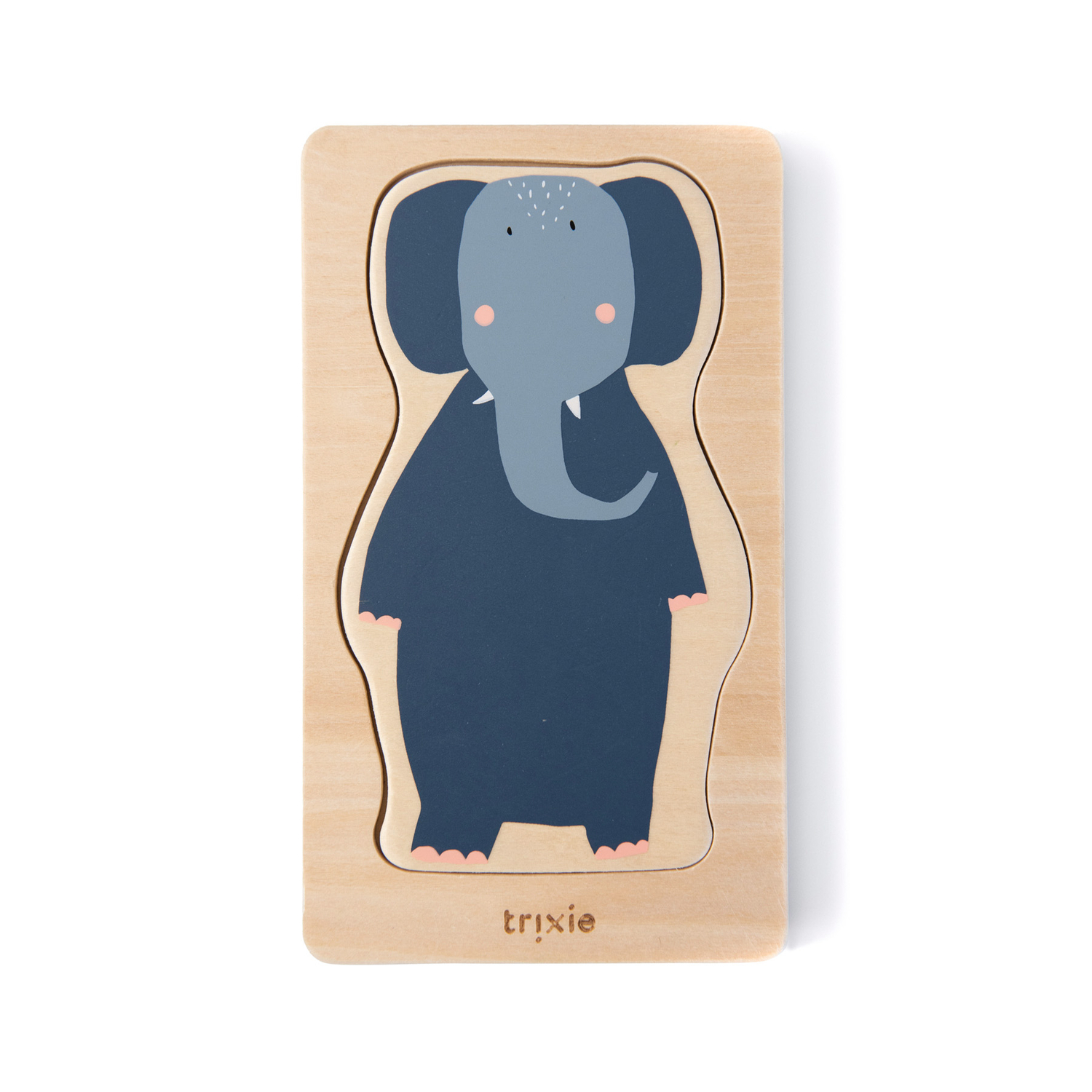 Puzzle 4 couches d'animaux en bois Trixie