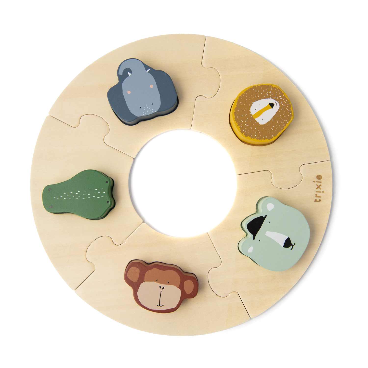 Puzzle rond en bois Trixie
