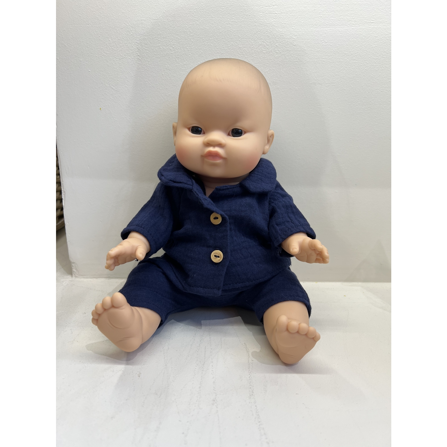 Pyjama pantalon et veste en gaze de coton Encre ChoO