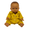 Pyjama pantalon et veste en gaze de coton Moutarde ChoO