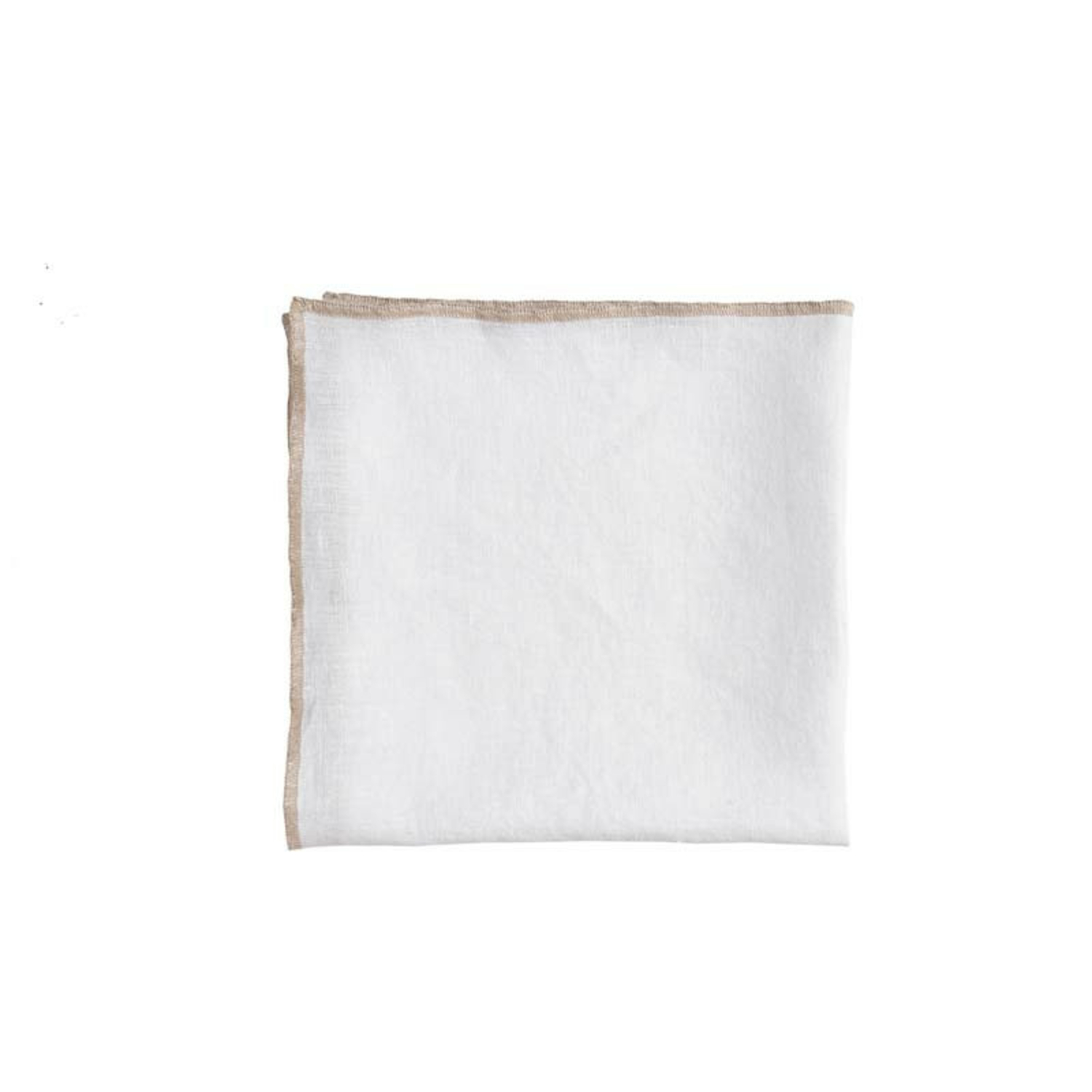 Serviette de table Venise en lin (40 x 40 cm) Blanc Haomy