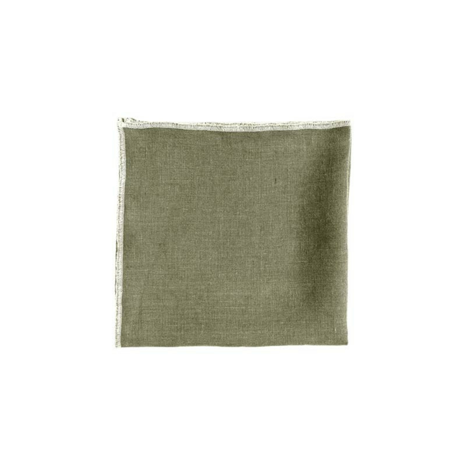 Serviette de table Venise en lin (40 x 40 cm) Kaki Haomy