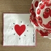 Serviette en papier Coeur Rouge Opjet