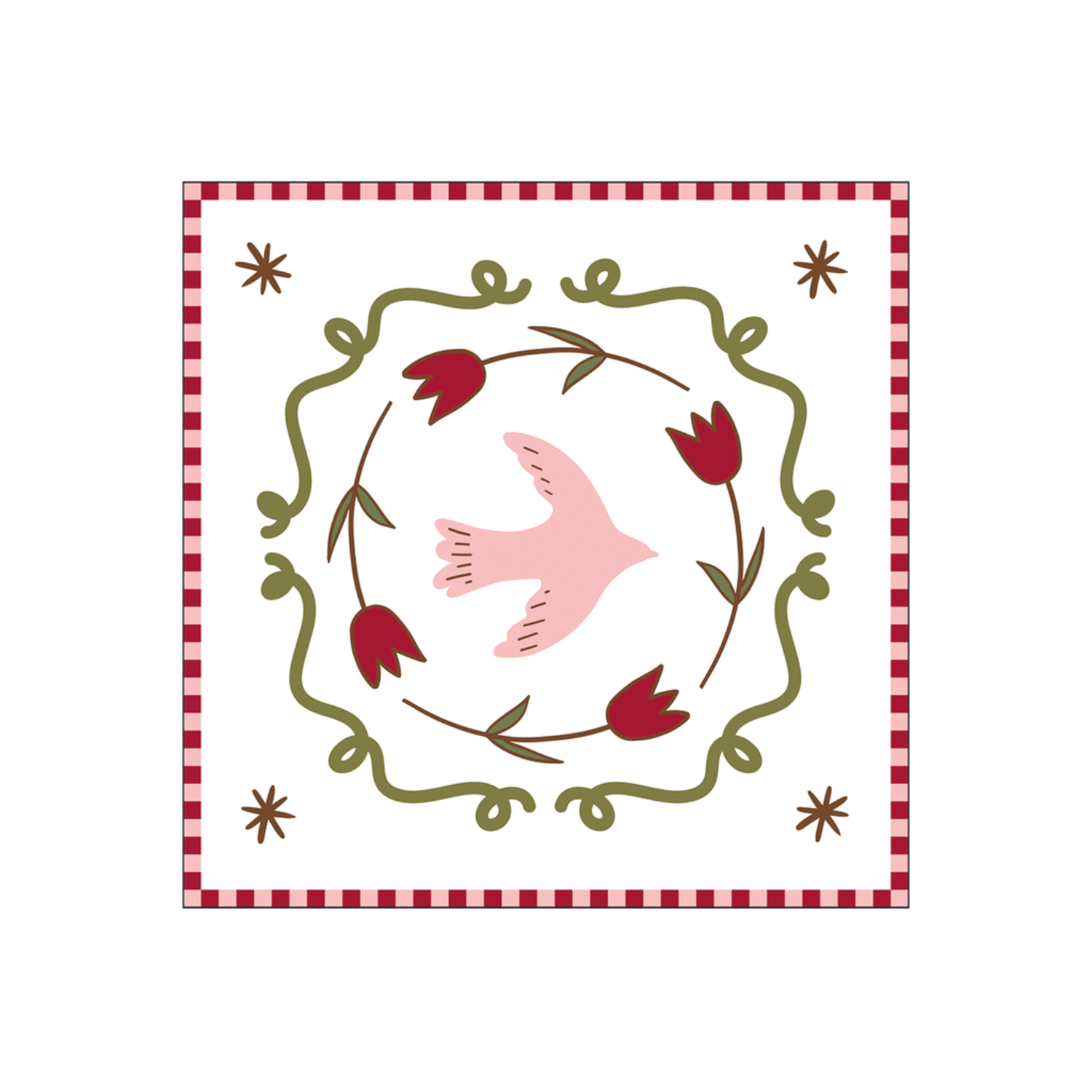 Serviette en papier Colombe Rose Opjet