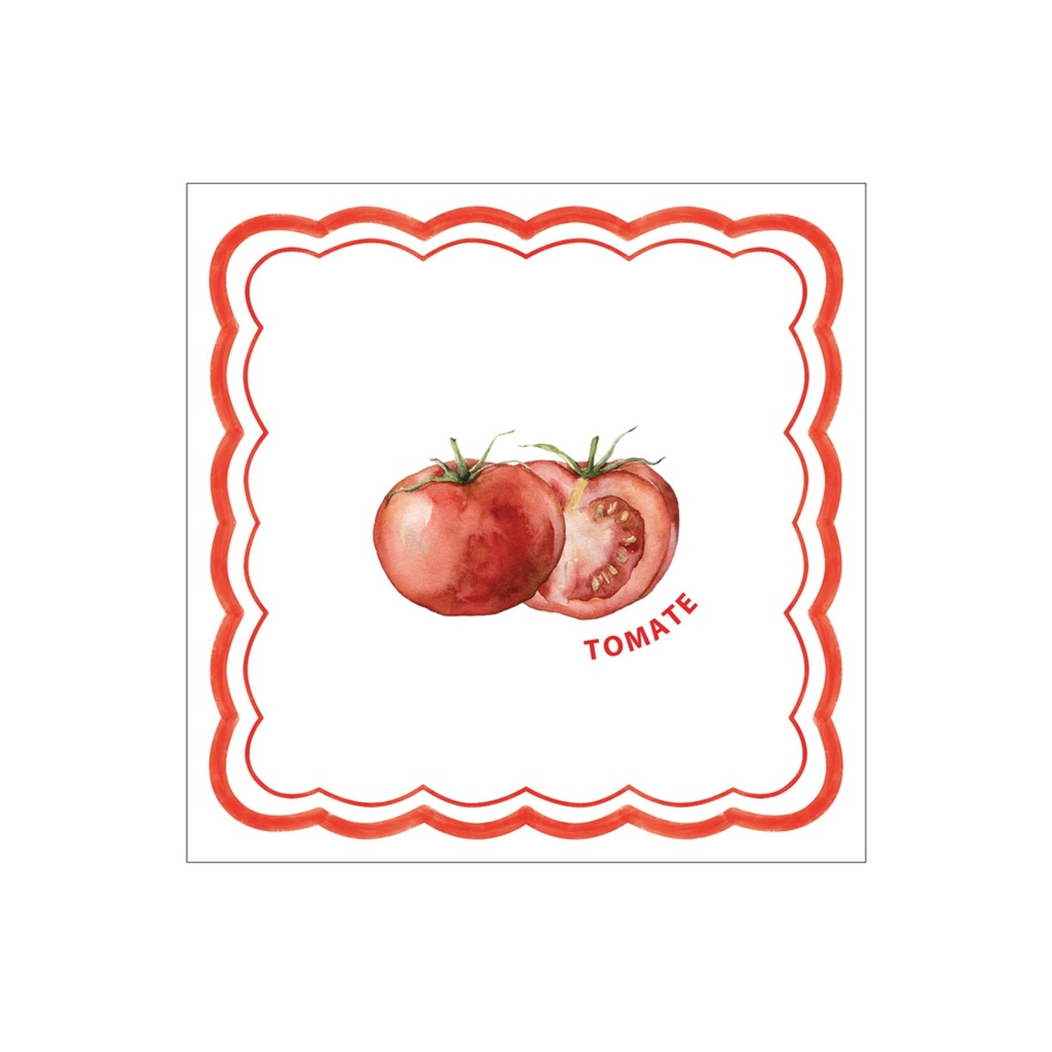 Serviette en papier Tomate Asperge Opjet