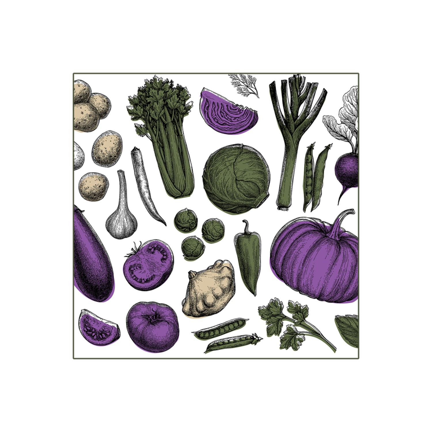 Serviette en papier Veggie Mania Opjet