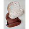 Set de 2 Bavoirs en Silicone Bloom / Bordeaux Konges Slojd