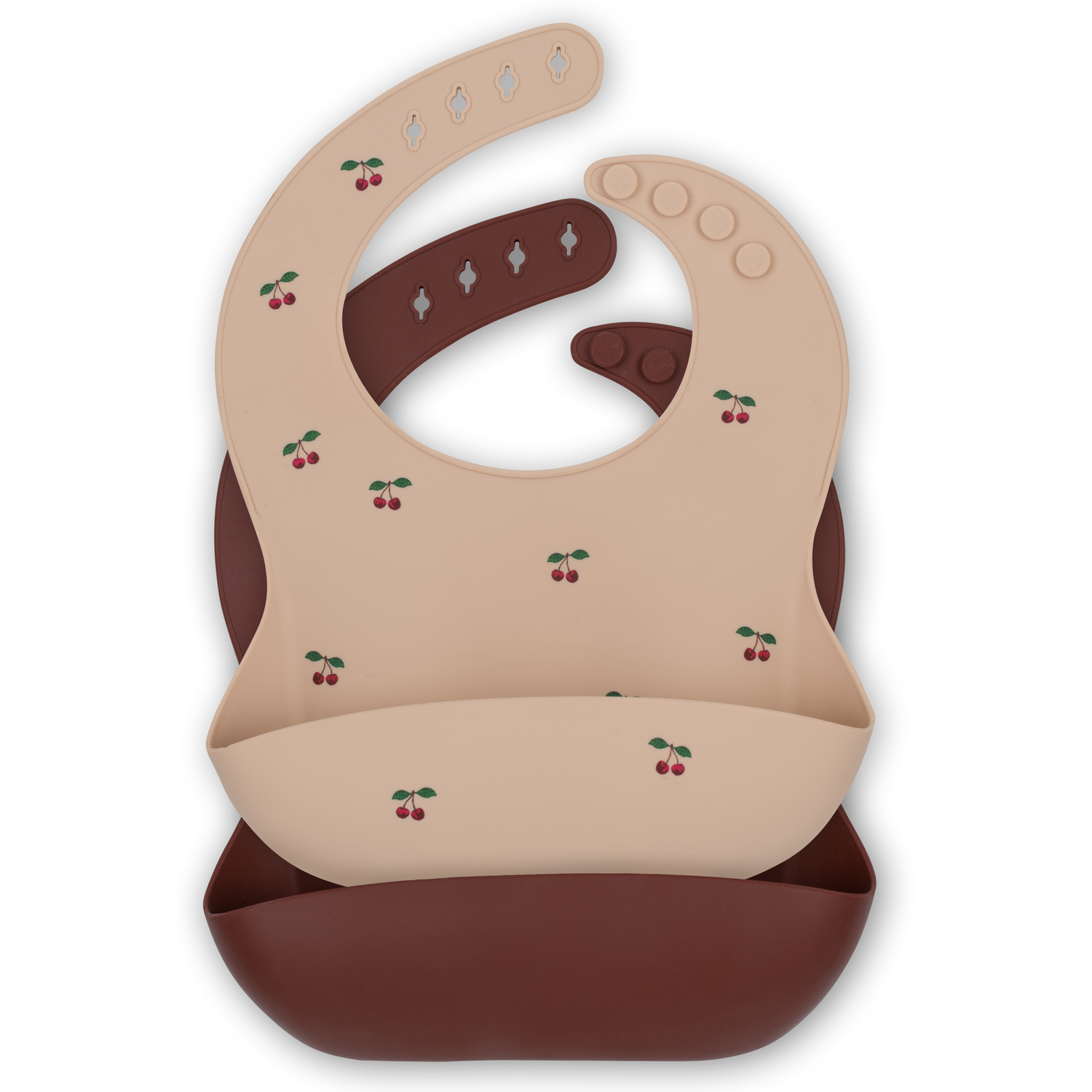 Set de 2 Bavoirs en Silicone Cerises Konges Slojd
