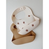 Set de 2 Bavoirs en Silicone Pop Corn / Light Brown Konges Slojd