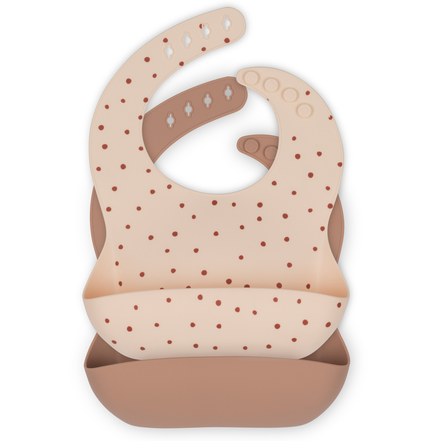 Set de 2 Bavoirs en Silicone Raspberry Red Dots Konges Slojd