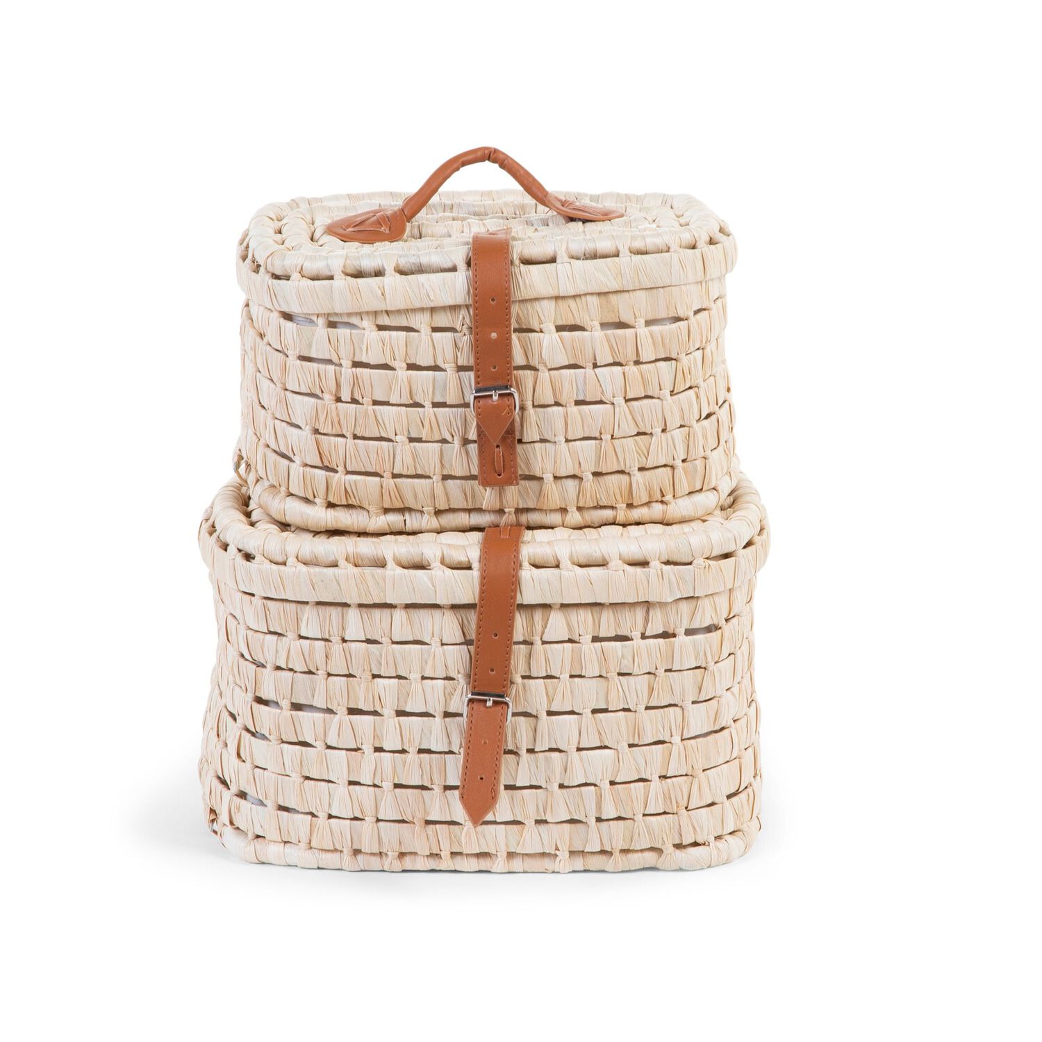 Set de 2 Boites de Rangement en Feuilles de Maïs Childhome