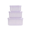 Set de 3 Lunch Box à paillettes Lilas Tutete