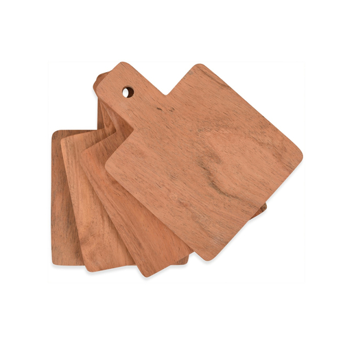 Lot De 6 Planches à Découper En Bois - 22,5x12,5cm - Planche Apéro Et Petit Déjeuner | Hêtre Massif