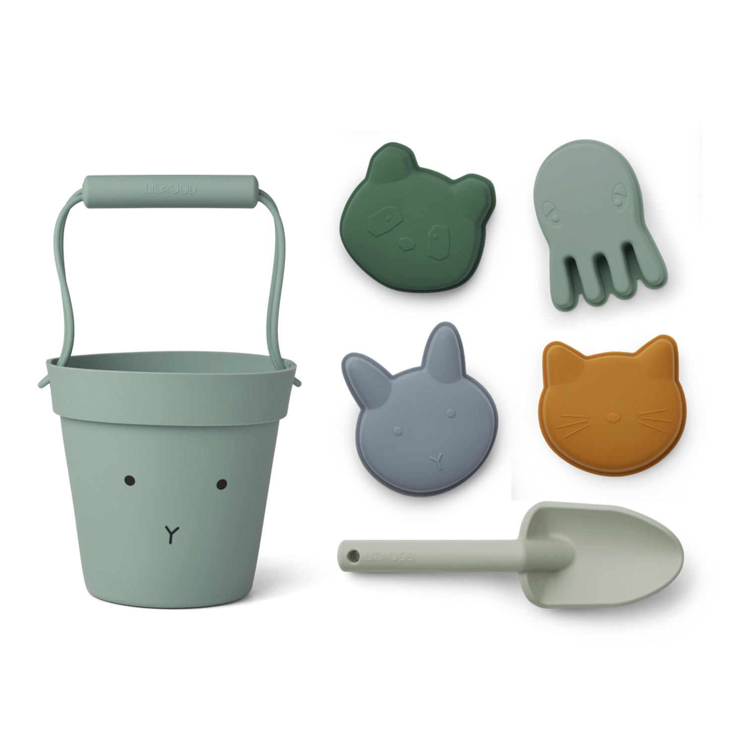 Set de Plage en Silicone Dante - Rabbit Peppermmint Multi Mix Liewood