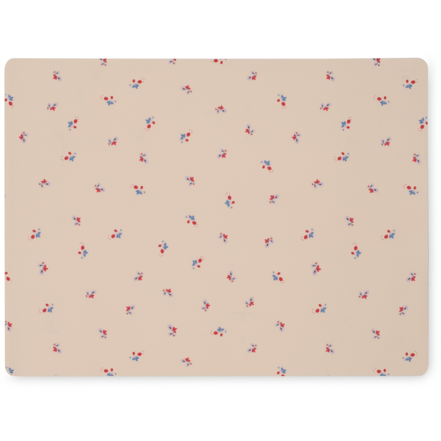 Set de Table en Silicone Bloom Red / Blue Konges Slojd