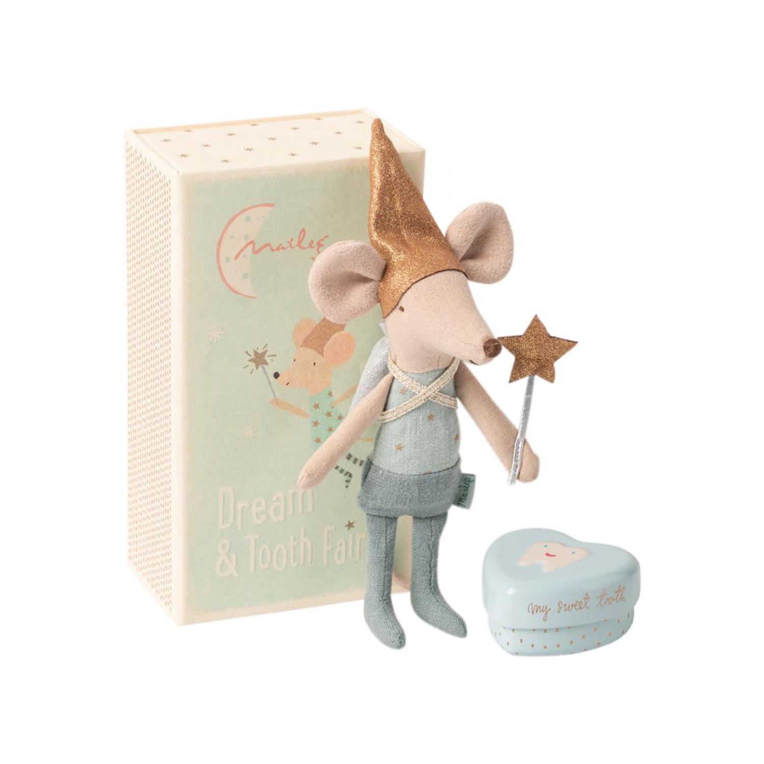 Souris Grand frère et sa boîte en métal Maileg