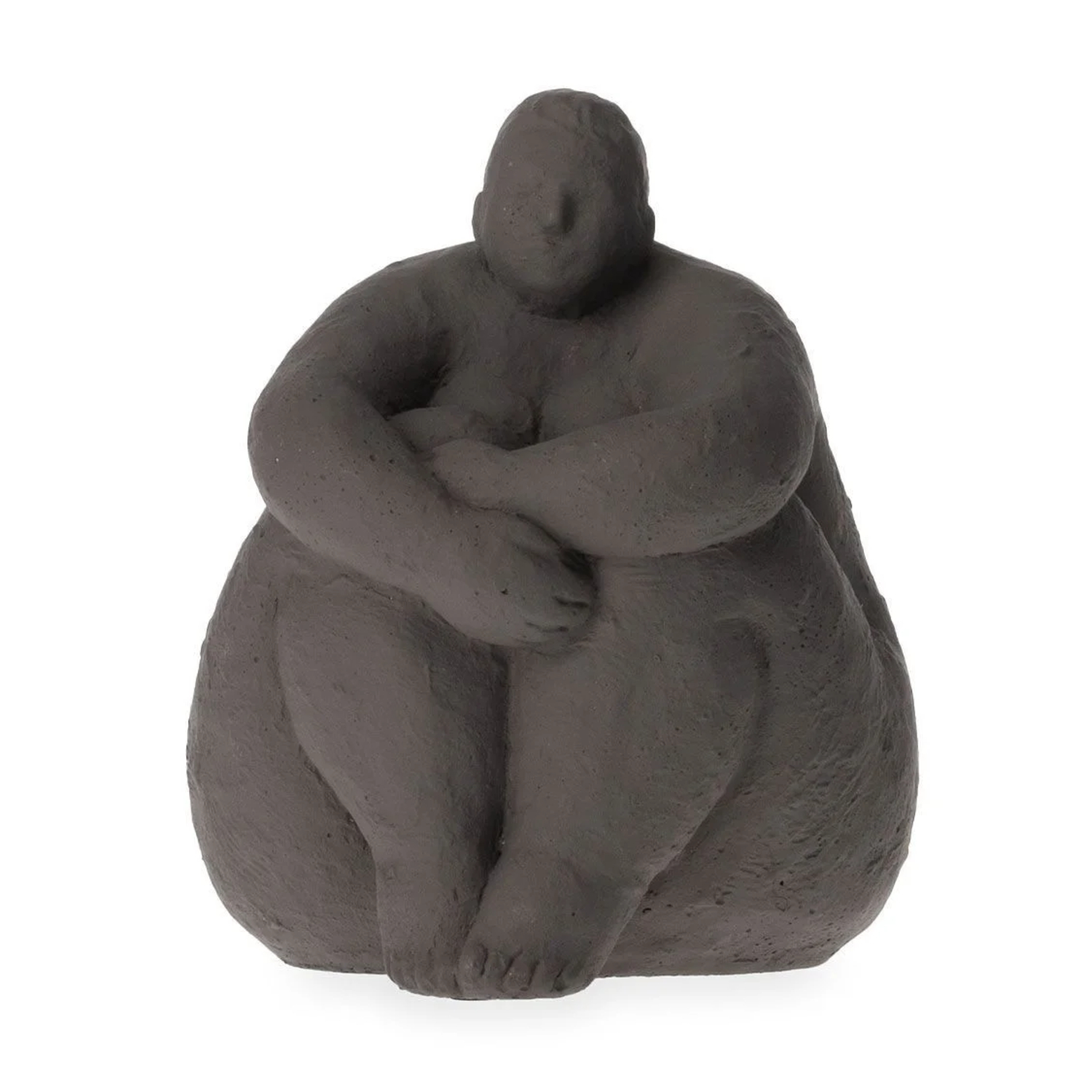 Statue Sumette Assise Gris Anthracite Athezza
