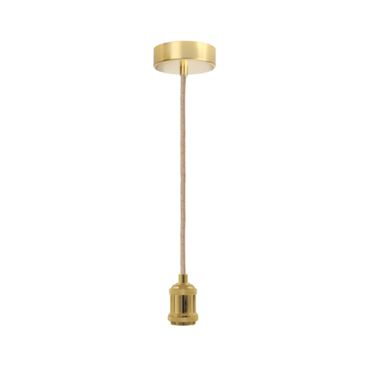 Suspension Corde Douille Métal Doré (H.110cm) Opjet