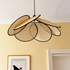 Suspension Evasion Fleur Rotin Noir Opjet