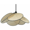 Suspension Evasion Fleur Rotin Noir Opjet