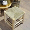 Tabouret en palmier tressé (medium) Artisanat Marocain