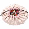 Tapis de Jeu / Sac de Rangement Rayé Rose Play & Go