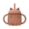 Tasse avec Paille en Silicone Chatty Abricot ChoO