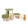 Tracteur en bois avec remorque Trixie
