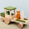 Tracteur en bois avec remorque Trixie
