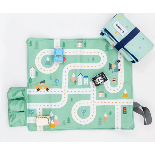 Tutete Nappe de Jeux Circuit avec 3 Voitures Vert