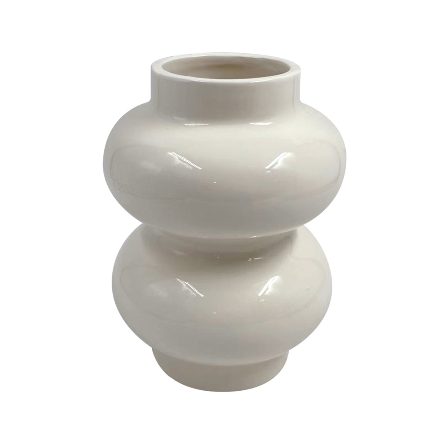 Vase céramique Double Vernis Blanc Opjet