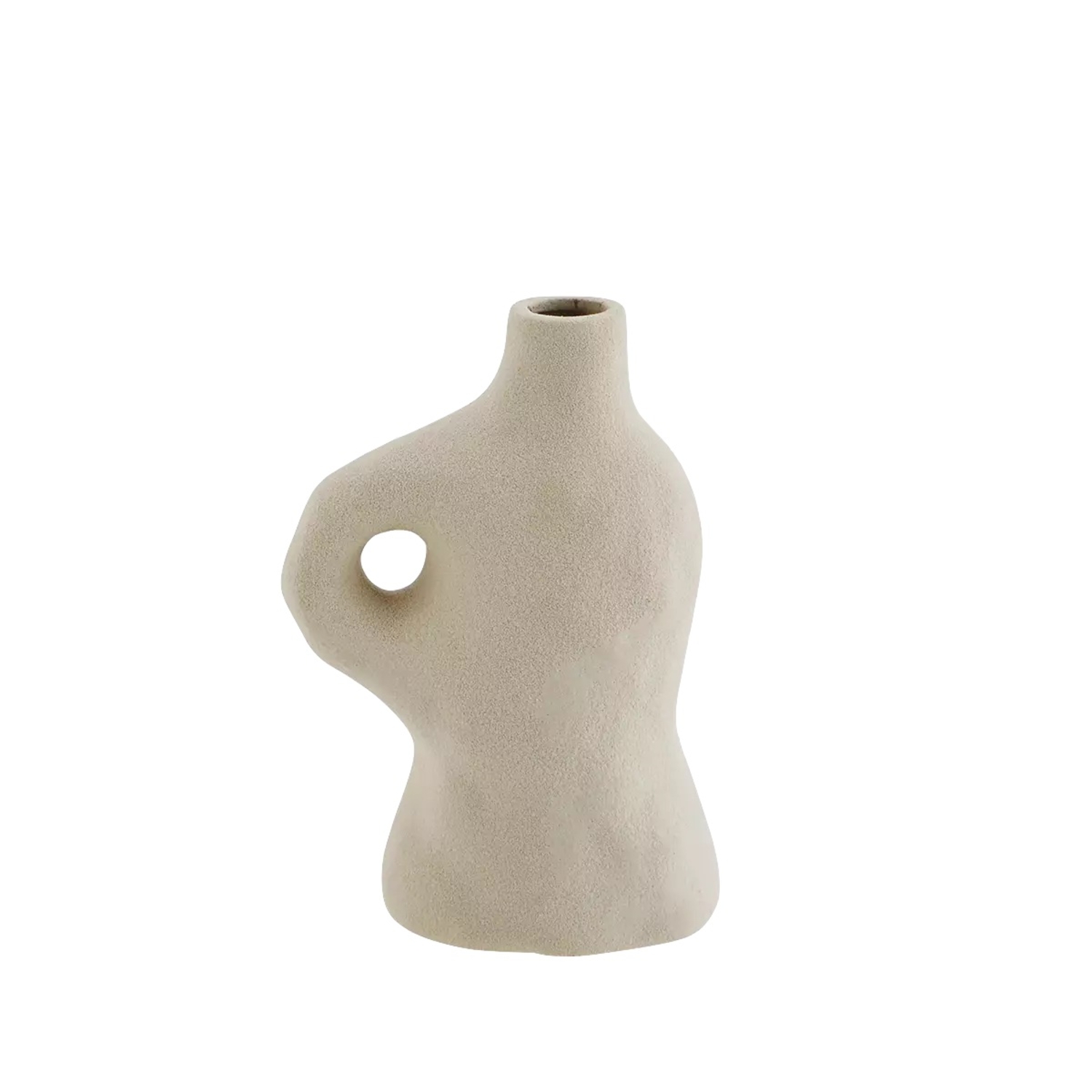 Vase organique en grès Grège Madam Stoltz