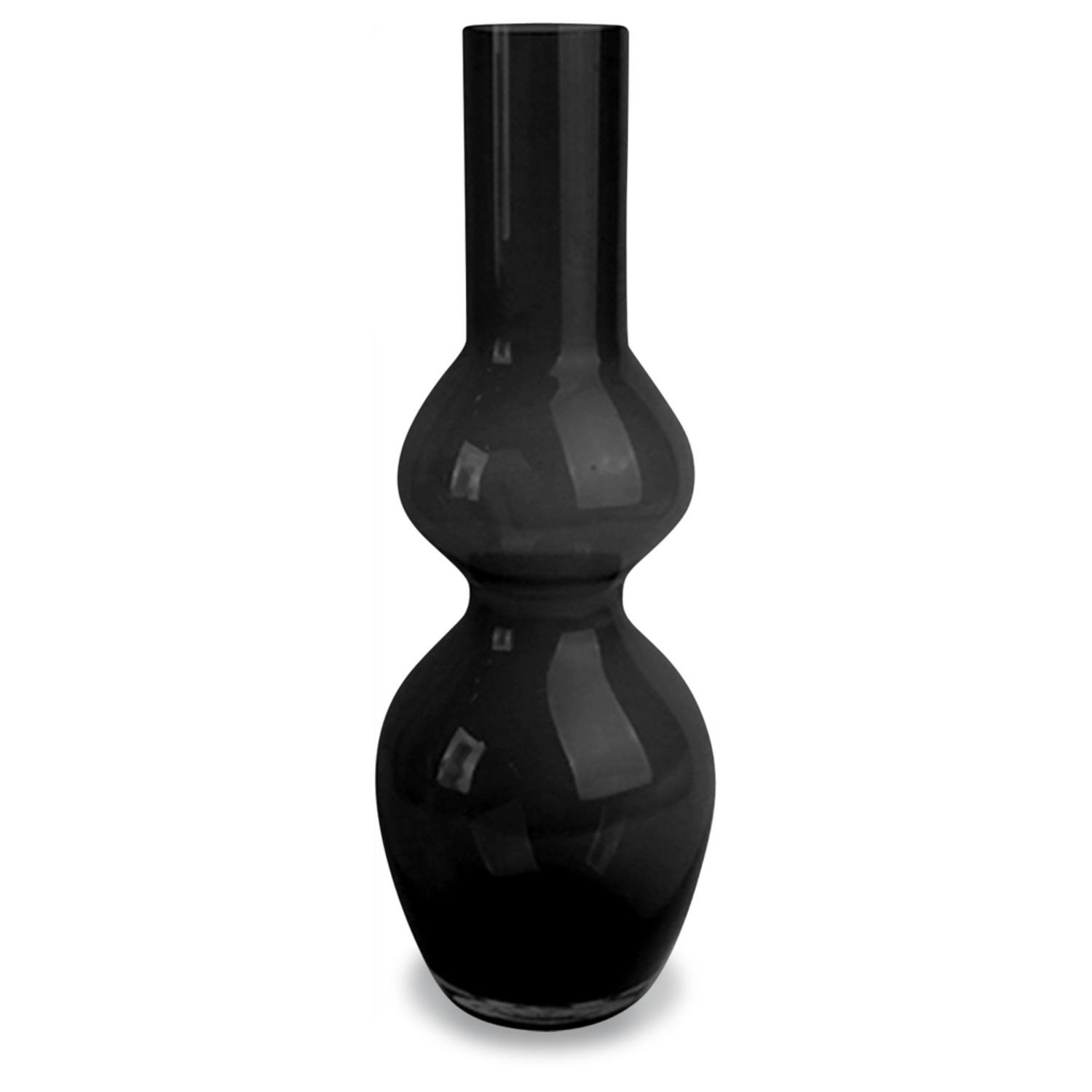 Vase verre Base Ovale Noir Opjet