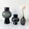 Vase verre Rond Noir Medium Opjet