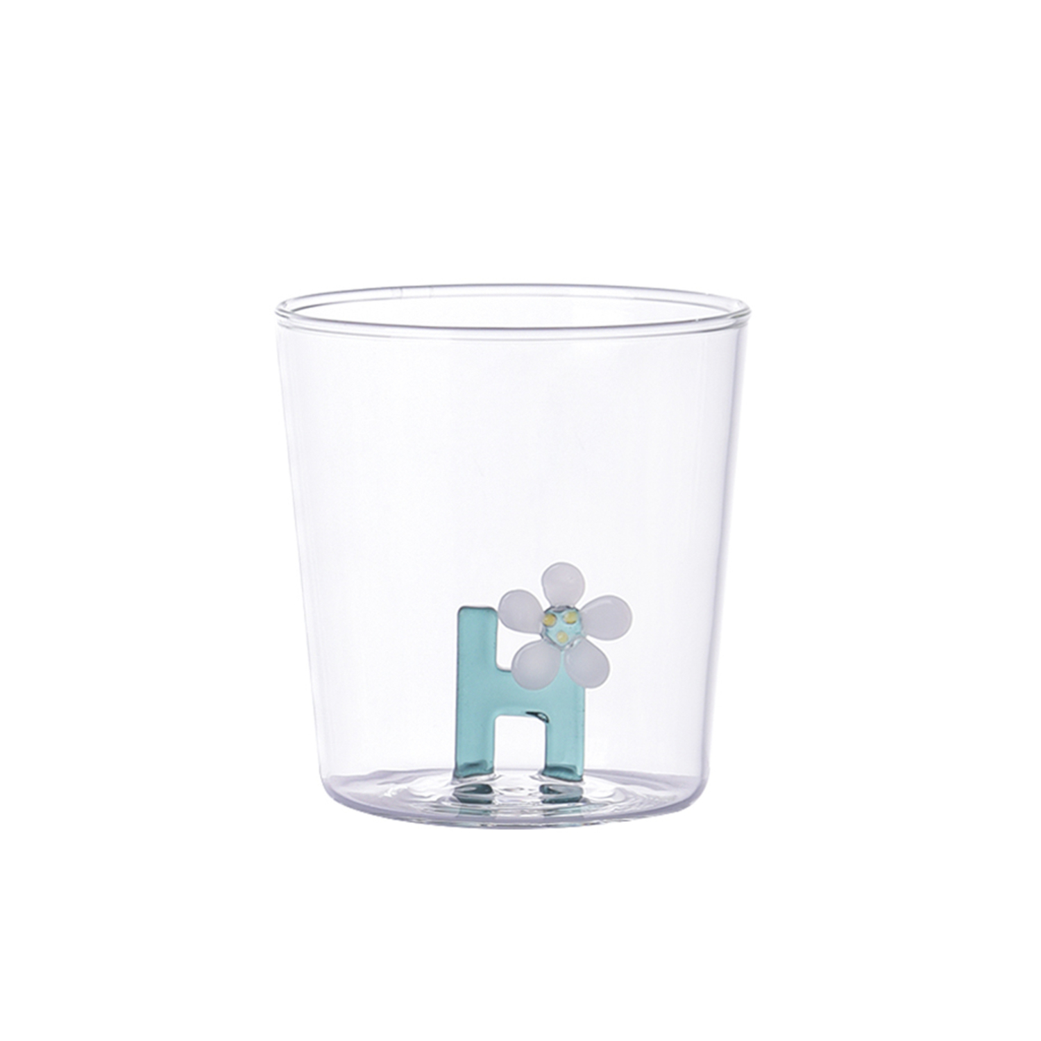 Verre Nature Alphabet H Fleur Opjet